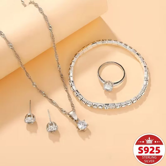 925 Sterling Silver Necklace Set
