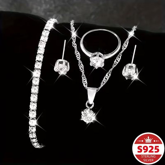 925 Sterling Silver Necklace Set